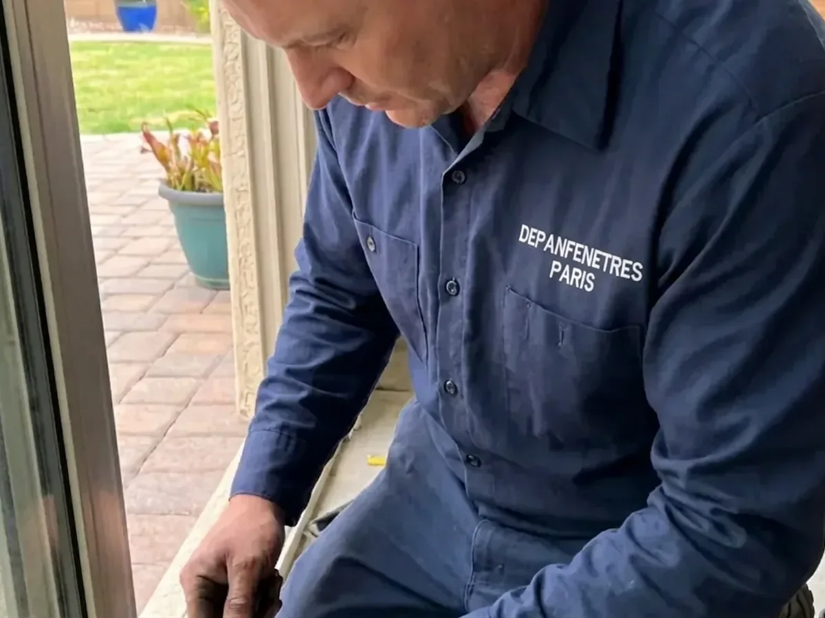Artisan Depanfenêtres Paris réparant une fenêtre PVC
